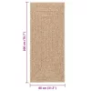 ZIZUR juta hatású beltéri és kültéri szőnyeg 80x200 cm