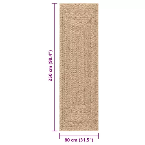 ZIZUR juta hatású beltéri és kültéri szőnyeg 80x250 cm