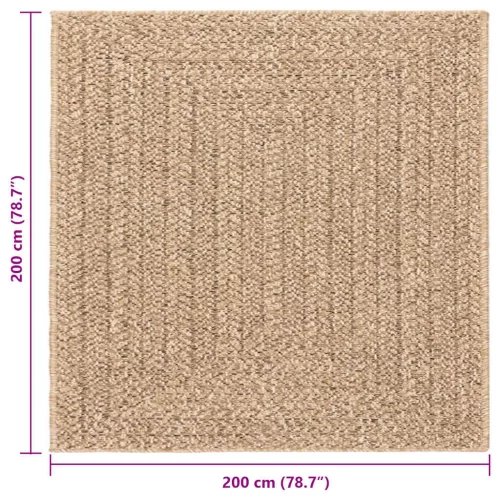 ZIZUR juta hatású beltéri és kültéri szőnyeg 200x200 cm