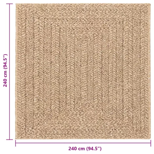 ZIZUR juta hatású beltéri és kültéri szőnyeg 240x240 cm