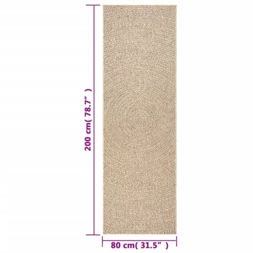ZIZUR juta hatású beltéri és kültéri szőnyeg 80x200 cm