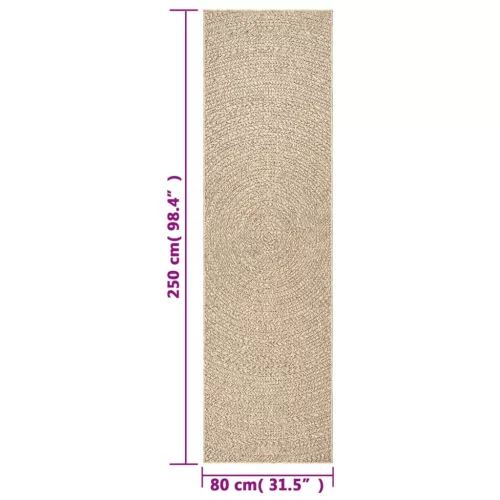 ZIZUR juta hatású beltéri és kültéri szőnyeg 80x250 cm