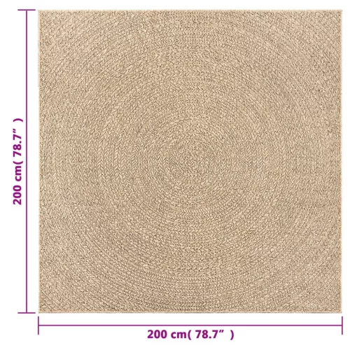 ZIZUR juta hatású beltéri és kültéri szőnyeg 200x200 cm