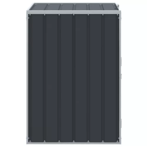 Antracit acél kerekes szemetes tároló 1 szemeteskukához 72 x 81 x 115 cm