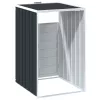 Antracit acél kerekes szemetes tároló 1 szemeteskukához 72 x 81 x 115 cm