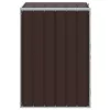 Barna acél kerekes szemetes tároló 1 szemeteskukához 72 x 81 x 115 cm