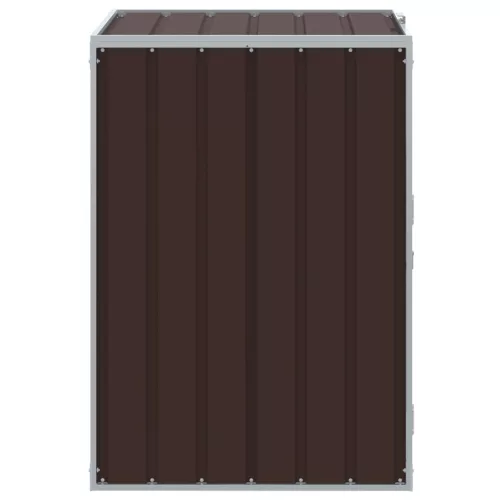 Barna acél kerekes szemetes tároló 1 szemeteskukához 72 x 81 x 115 cm