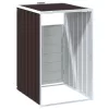 Barna acél kerekes szemetes tároló 1 szemeteskukához 72 x 81 x 115 cm