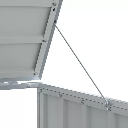 Antracit acél kerekes szemetes tároló 3 szemeteskukához 216 x 81 x 115cm