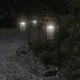 Fekete rozsdamentes acél kültéri állólámpa 60 cm