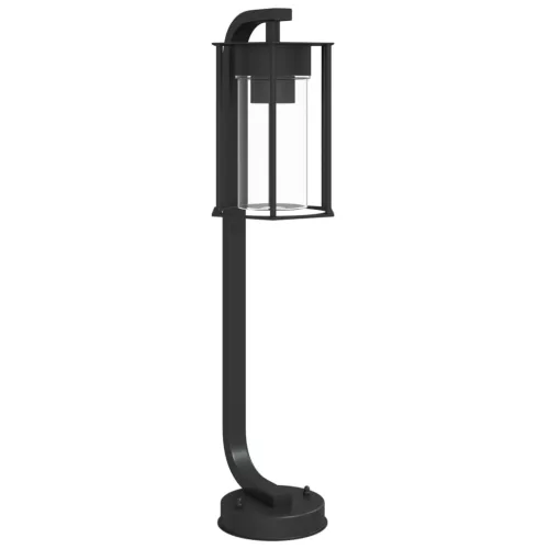 Fekete rozsdamentes acél kültéri állólámpa 60 cm