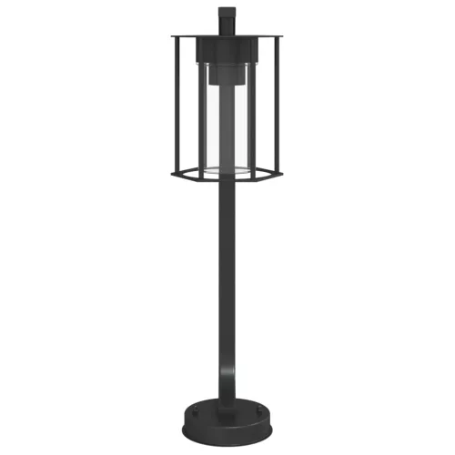 Fekete rozsdamentes acél kültéri állólámpa 60 cm