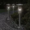 Ezüstszínű rozsdamentes acél kültéri állólámpa 60 cm