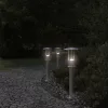 Ezüstszínű rozsdamentes acél kültéri állólámpa 60 cm