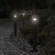 Fekete rozsdamentes acél kültéri állólámpa 60 cm