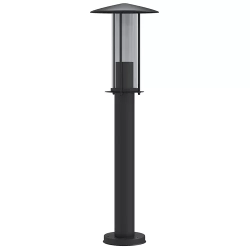 Fekete rozsdamentes acél kültéri állólámpa 60 cm