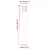 3 db ezüstszínű rozsdamentes acél kültéri állólámpa 110 cm