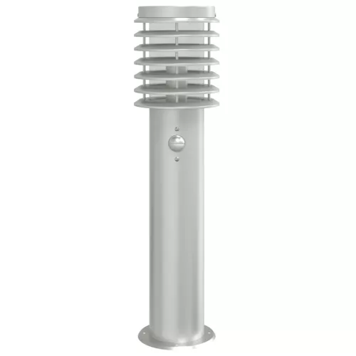 3 db ezüst rozsdamentes acél kültéri állólámpa érzékelővel 60cm