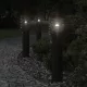 3db fekete rozsdamentes acél kültéri állólámpa érzékelővel 60cm
