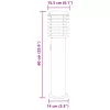 3 db ezüst rozsdamentes acél kültéri állólámpa aljzattal 60 cm