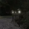 Fekete rozsdamentes acél kültéri állólámpa 80 cm