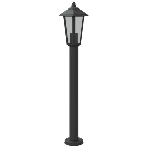 Fekete rozsdamentes acél kültéri állólámpa 80 cm