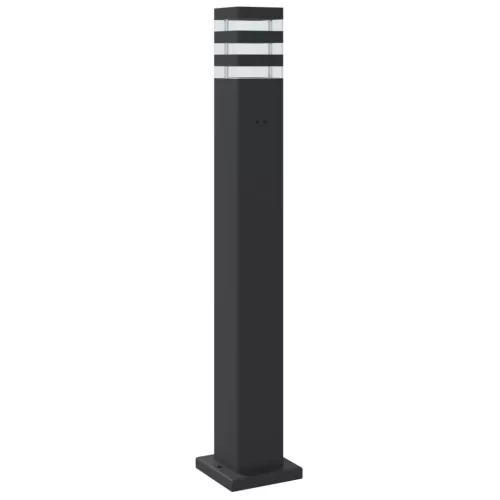 Fekete alumínium kültéri állólámpa 80 cm