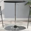 Fekete szerelt fa és krómozott acél bárasztal 60 x 60 x 90 cm