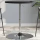 Fekete szerelt fa és krómozott acél bárasztal 60 x 60 x 90 cm