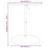 Fekete szerelt fa és krómozott acél bárasztal 60 x 60 x 90 cm