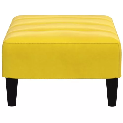 Sárga bársony lábzsámoly 77x55x31 cm