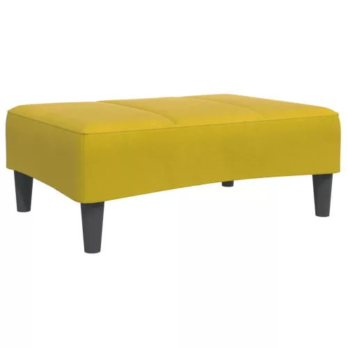 Sárga bársony lábzsámoly 77x55x31 cm