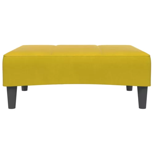 Sárga bársony lábzsámoly 77x55x31 cm