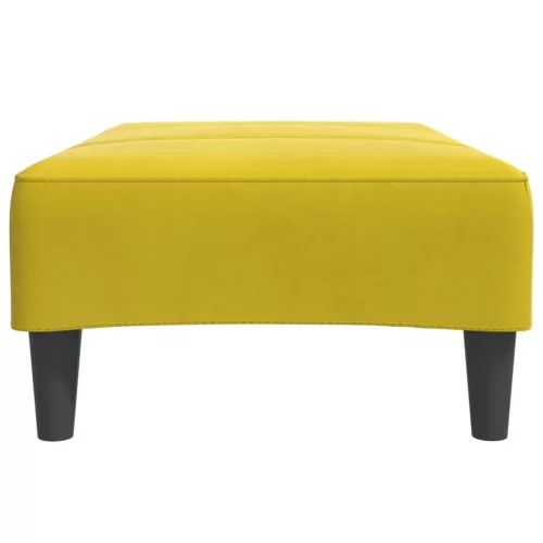 Sárga bársony lábzsámoly 77x55x31 cm