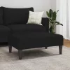 Fekete szövet lábzsámoly 77x55x31 cm