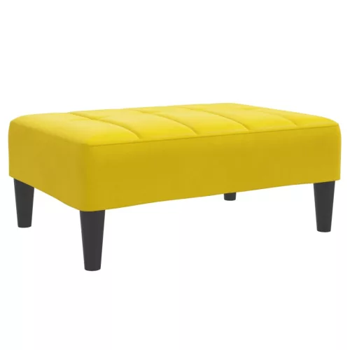 Sárga bársony lábzsámoly 77x55x31 cm