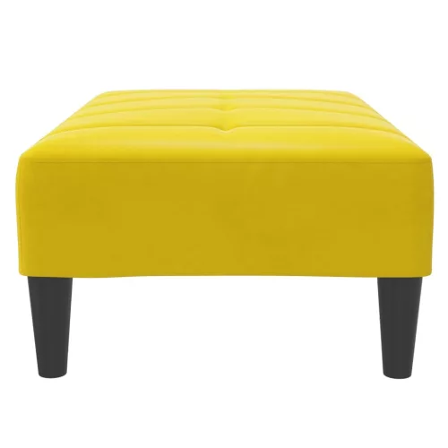 Sárga bársony lábzsámoly 77x55x31 cm