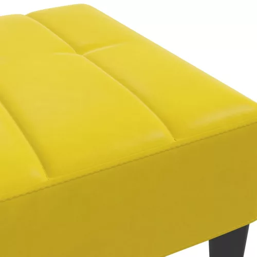 Sárga bársony lábzsámoly 77x55x31 cm