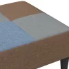 Foltvarrott szövet lábzsámoly 77x55x31 cm