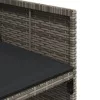 4 db szürke polyrattan kerti szék párnával