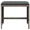 4 db szürke polyrattan kerti szék párnával 40 x 40 x 35 cm