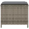 4 db szürke polyrattan kerti szék párnával 40 x 40 x 35 cm