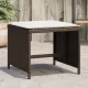 4 db barna polyrattan kerti szék párnával 40x40x35 cm