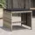 4db világosszürke polyrattan kerti szék párnával 40x40x35 cm