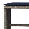 4 db szürke polyrattan kerti szék párnával 40 x 40 x 35 cm