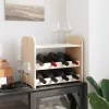 Tömör fenyőfa bortartó állvány tetővel 43 x 25 x 37 cm