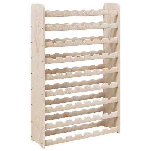 Tömör fenyőfa bortartó állvány 72,5 x 25 x 111,5 cm