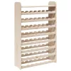 Tömör fenyőfa bortartó állvány tetővel 72,5 x 25 x 111,5 cm