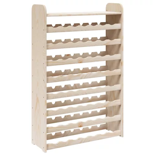 Tömör fenyőfa bortartó állvány tetővel 72,5 x 25 x 111,5 cm