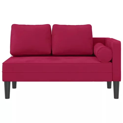 Bordó bársony dívány párnákkal